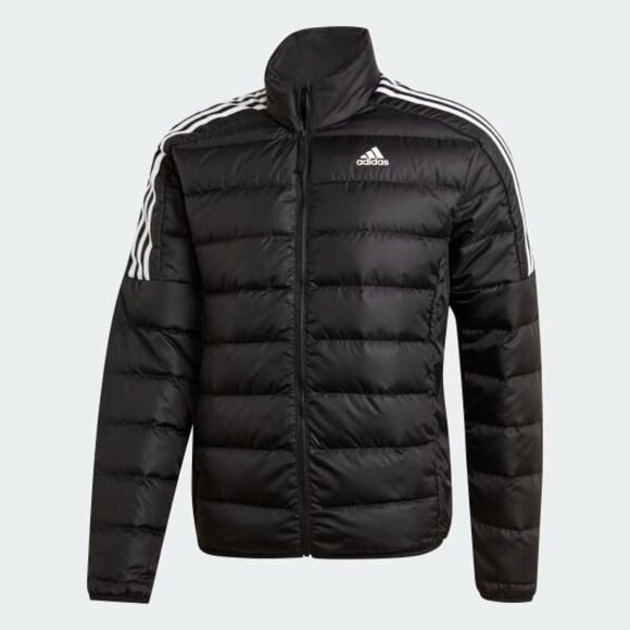 Adidas Essentials 3-Stripes Light Down Jacket Mens GH4589 NEW Multi Sz - Picture 1 of 2